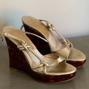 Dior platform wedge sandal size 8US.